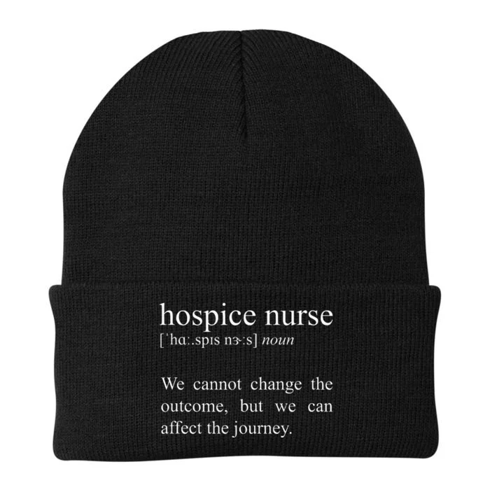 We Cannot Change The Outcome Hospice Nurse Definition Knit Cap Winter Beanie