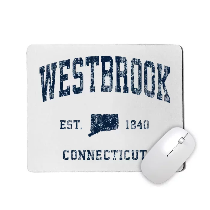 Westbrook Connecticut Ct Vintage Athletic Sports Design Mousepad