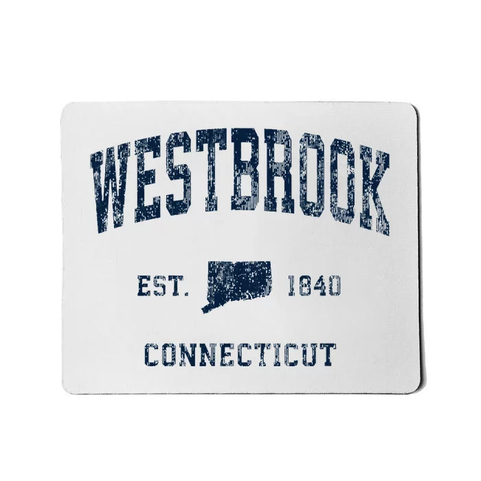 Westbrook Connecticut Ct Vintage Athletic Sports Design Mousepad