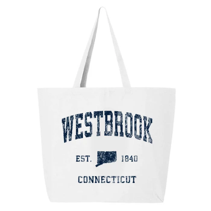 Westbrook Connecticut Ct Vintage Athletic Sports Design 25L Jumbo Tote