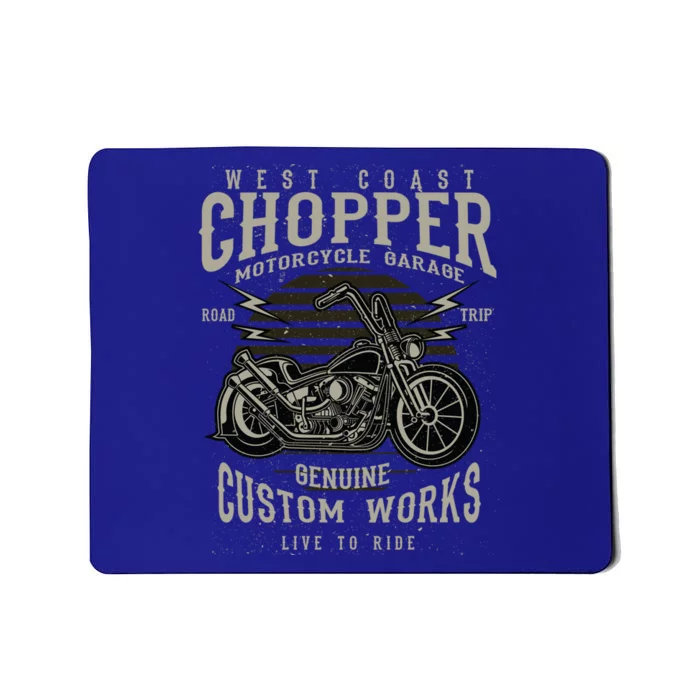 West Coast Chopper Motorcycle Garage Funny Gift Mousepad