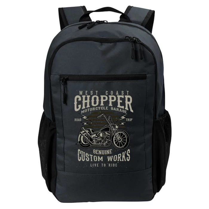 West Coast Chopper Motorcycle Garage Funny Gift Daily Commute Backpack