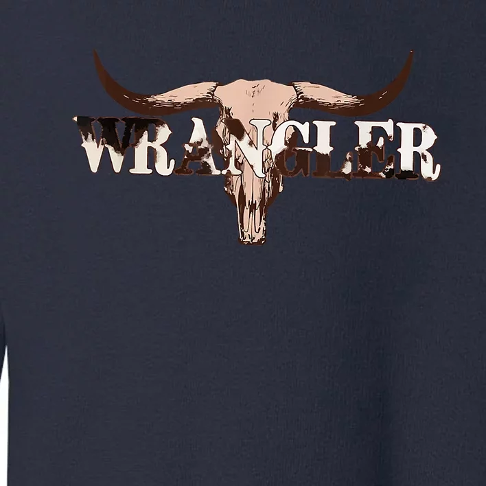 Wrangler Cowhide , Cow Skull , Cow Print Wrangler Toddler Sweatshirt