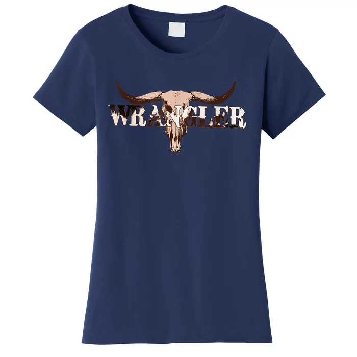 Wrangler Cowhide , Cow Skull , Cow Print Wrangler Women's T-Shirt