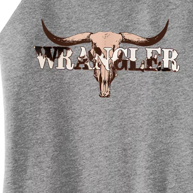 Wrangler Cowhide , Cow Skull , Cow Print Wrangler Women’s Perfect Tri Rocker Tank