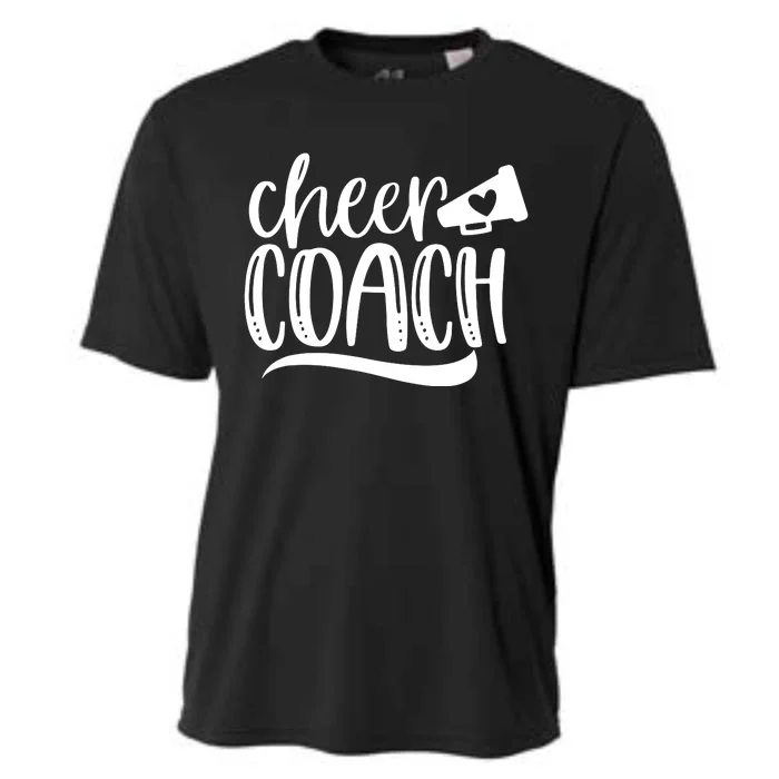 Womens Cheer Coach Shirts Megaphone Distressed Design Cooling Performance Crew T-Shirt