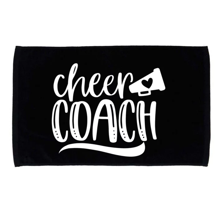 Womens Cheer Coach Shirts Megaphone Distressed Design Microfiber Hand Towel