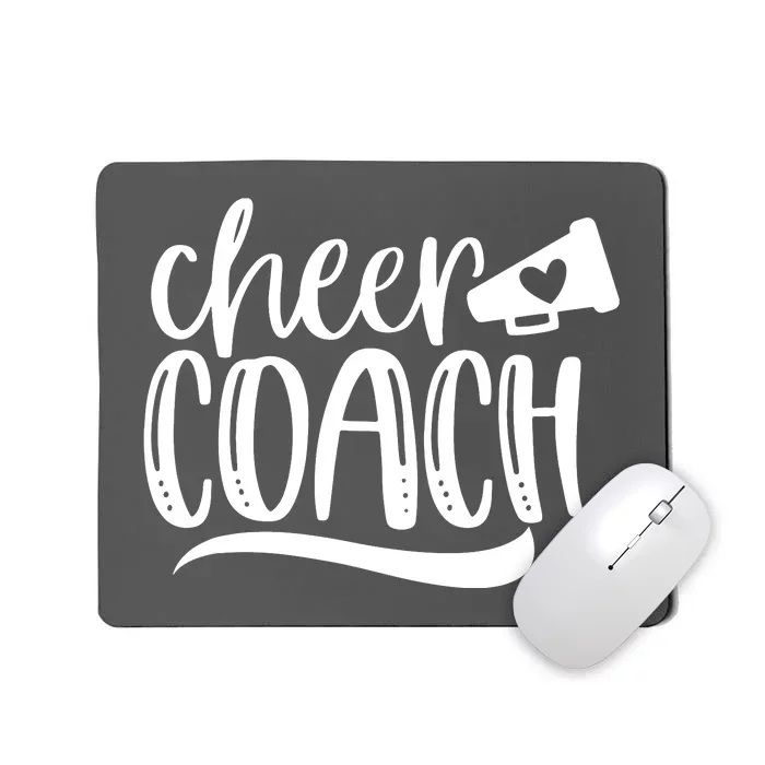 Womens Cheer Coach Shirts Megaphone Distressed Design Mousepad