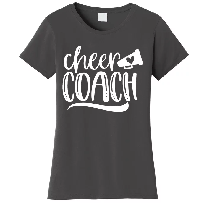 Womens Cheer Coach Shirts Megaphone Distressed Design Women's T-Shirt