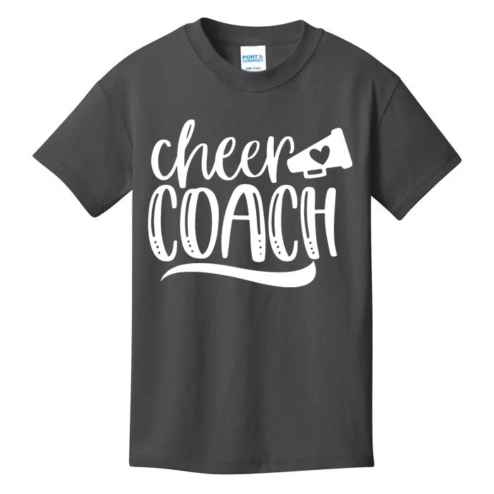 Womens Cheer Coach Shirts Megaphone Distressed Design Kids T-Shirt