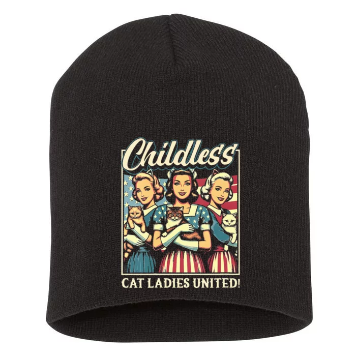 Wo Childless Cat Ladies United Vneck Short Acrylic Beanie