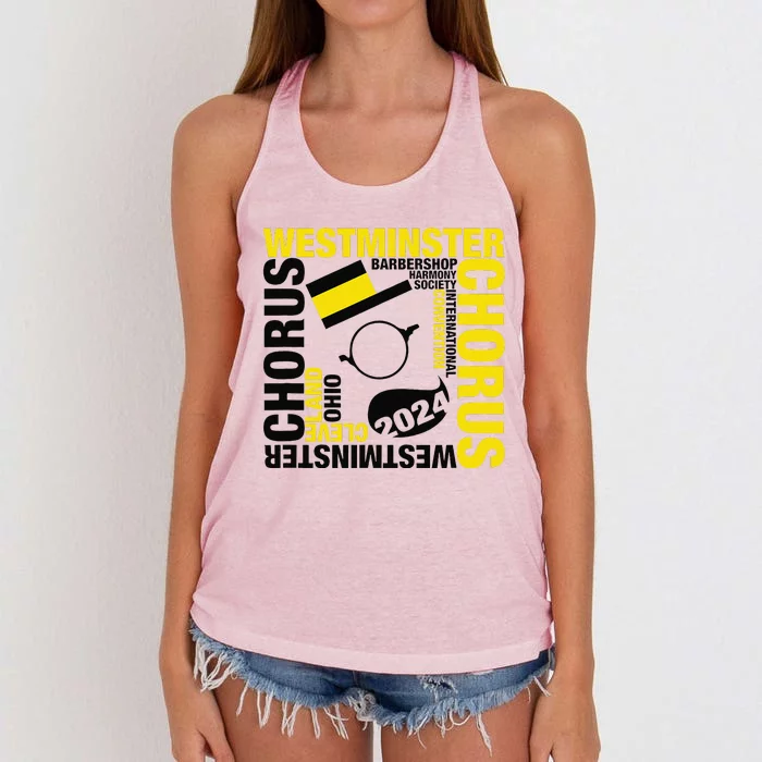 Westminster Chorus Cleveland White Women's Knotted Racerback Tank