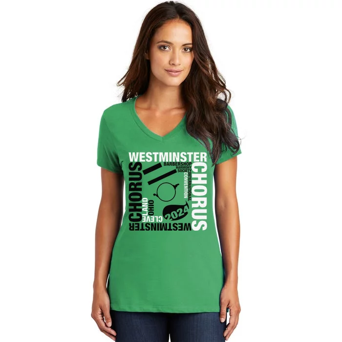 Westminster Chorus Cleveland Gold Women's V-Neck T-Shirt