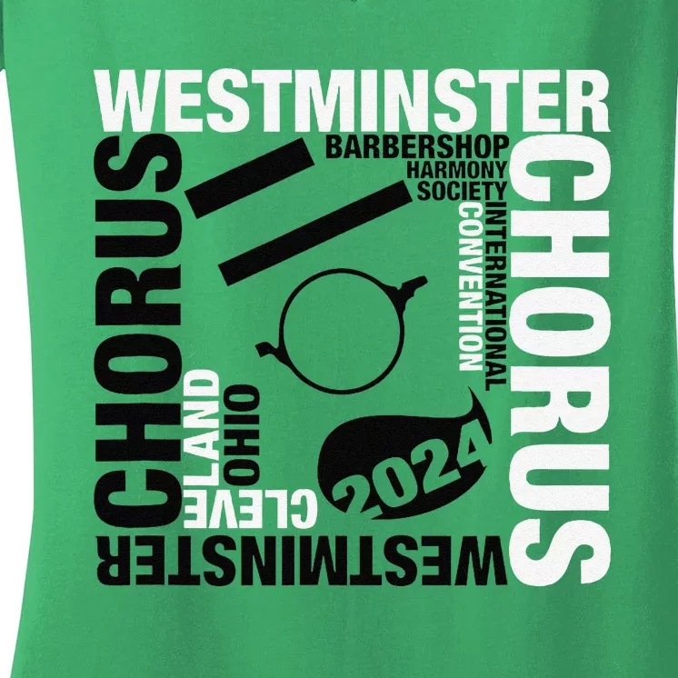 Westminster Chorus Cleveland Gold Women's V-Neck T-Shirt