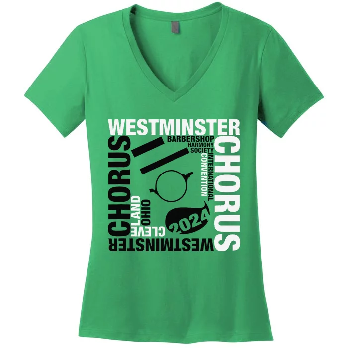 Westminster Chorus Cleveland Gold Women's V-Neck T-Shirt