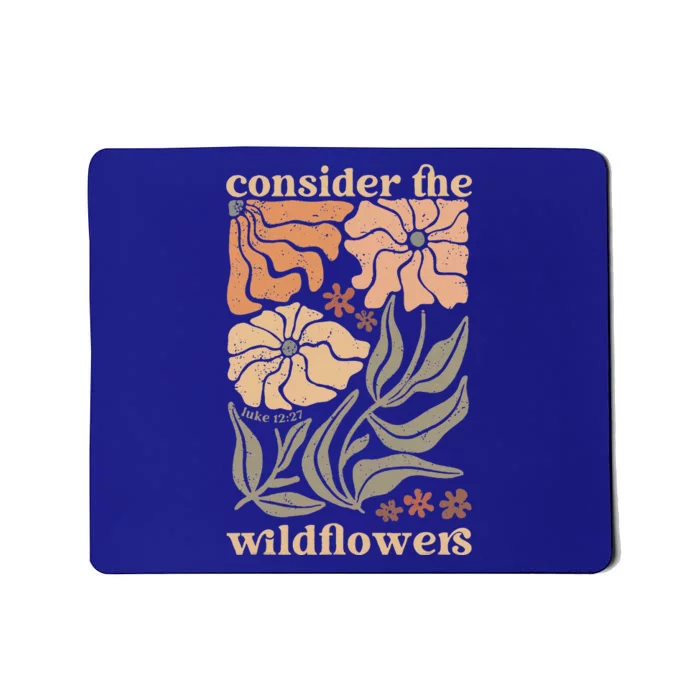 Wildflower Christian Consider The Wildflowers Boho Christian Mousepad