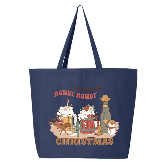 Western Christmas Cowbow Have Yourself A Howdy Christmas Gift 25L Jumbo Tote