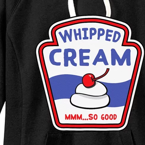 Whipped Cream Condiment Ice Cream Halloween Costume Women's Fleece Hoodie