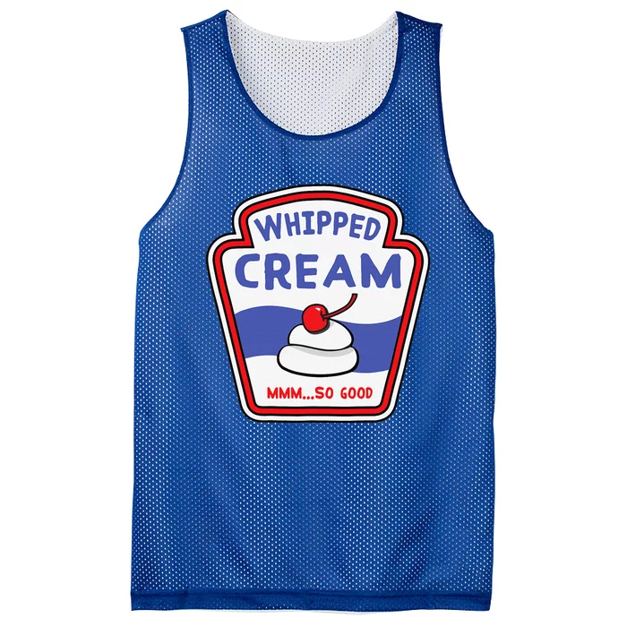 Whipped Cream Condiment Ice Cream Halloween Costume Mesh Reversible Basketball Jersey Tank