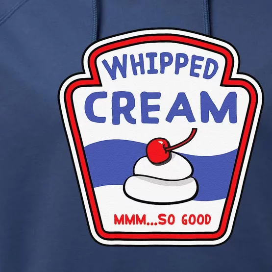 Whipped Cream Condiment Ice Cream Halloween Costume Performance Fleece Hoodie