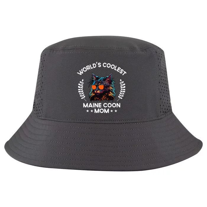 WorldS Coolest Cat Mom Mama Women Maine Coon Cat Cool Comfort Performance Bucket Hat