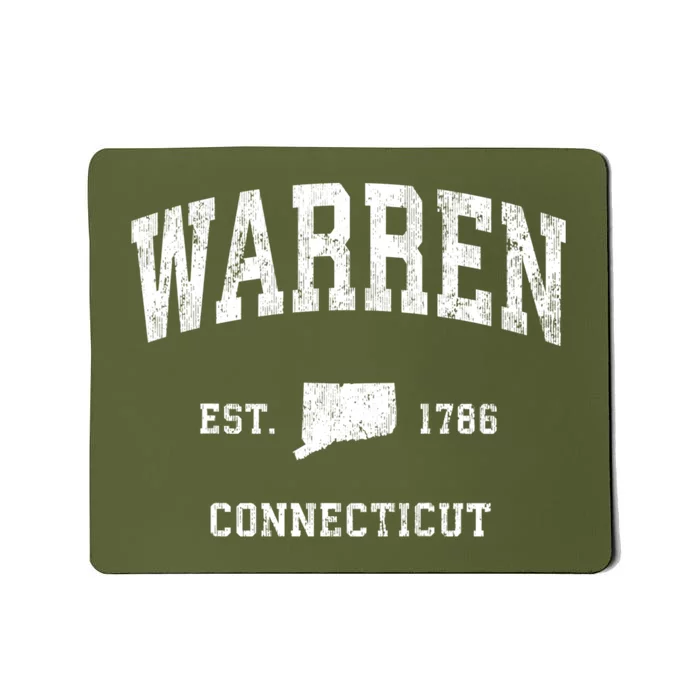 Warren Connecticut Ct Vintage Athletic Sports Mousepad