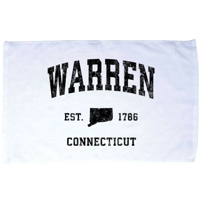 Warren Connecticut Ct Vintage Athletic Sports Microfiber Hand Towel