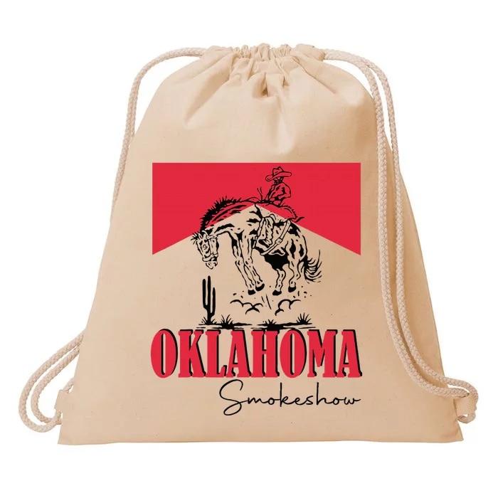 Western Country Cowboy Rodeo Smokeshow Music Howdy Skull Drawstring Bag