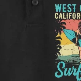 West Coast California USA Surf Club Tropical Beach Vacay Dry Zone Grid Performance Polo