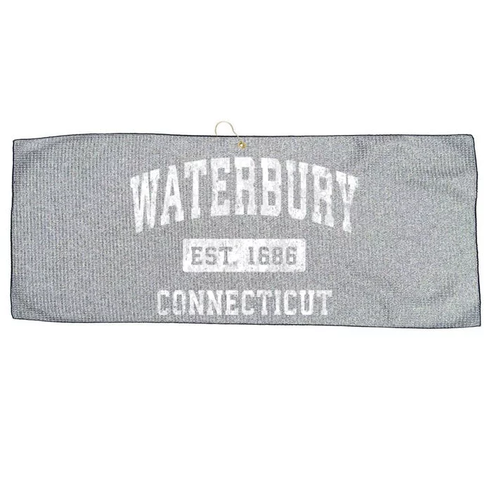 Waterbury Connecticut Ct Vintage Established Sports Design Large Microfiber Waffle Golf Towel