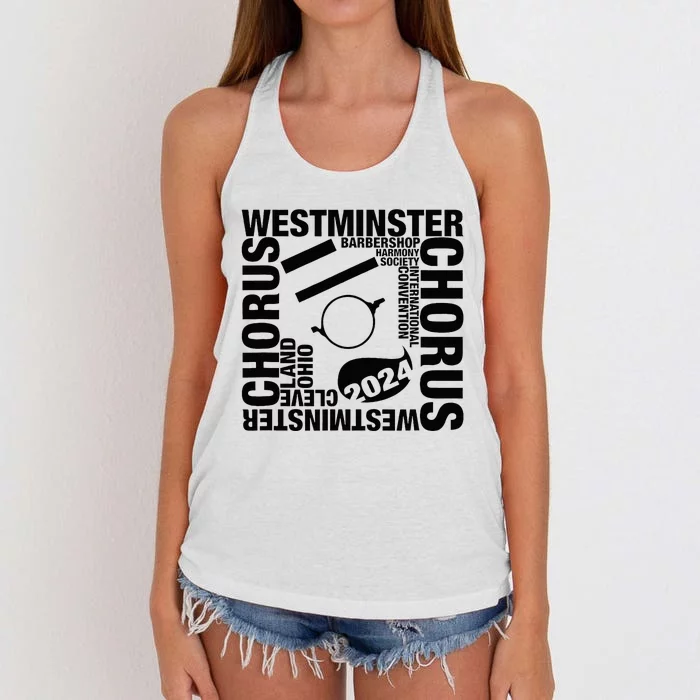 Westminster Chorus Cleveland Black Gray Women's Knotted Racerback Tank