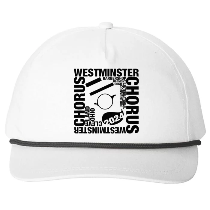 Westminster Chorus Cleveland Black Gray Snapback Five-Panel Rope Hat