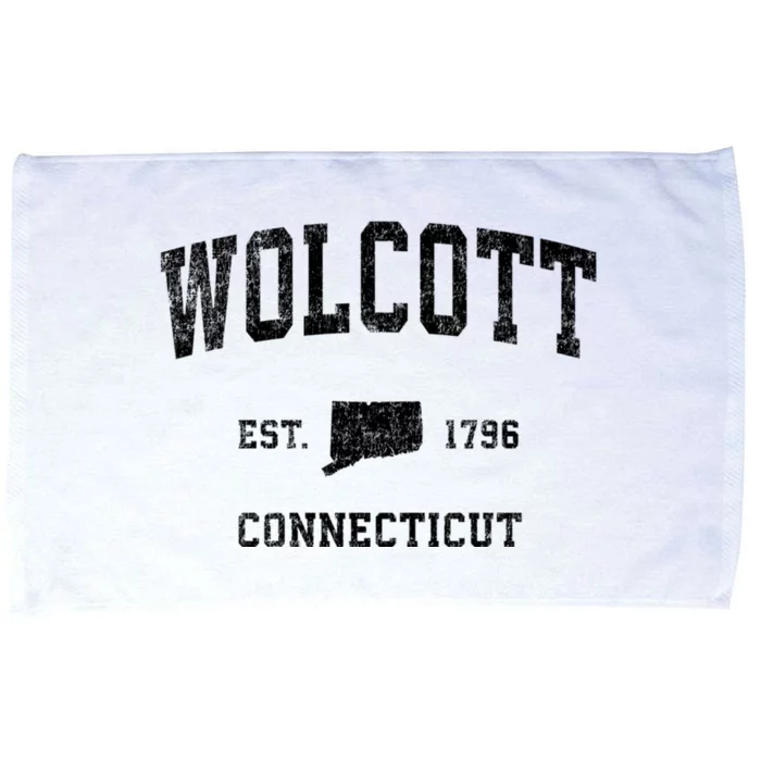 Wolcott Connecticut Ct Vintage Athletic Sports Microfiber Hand Towel