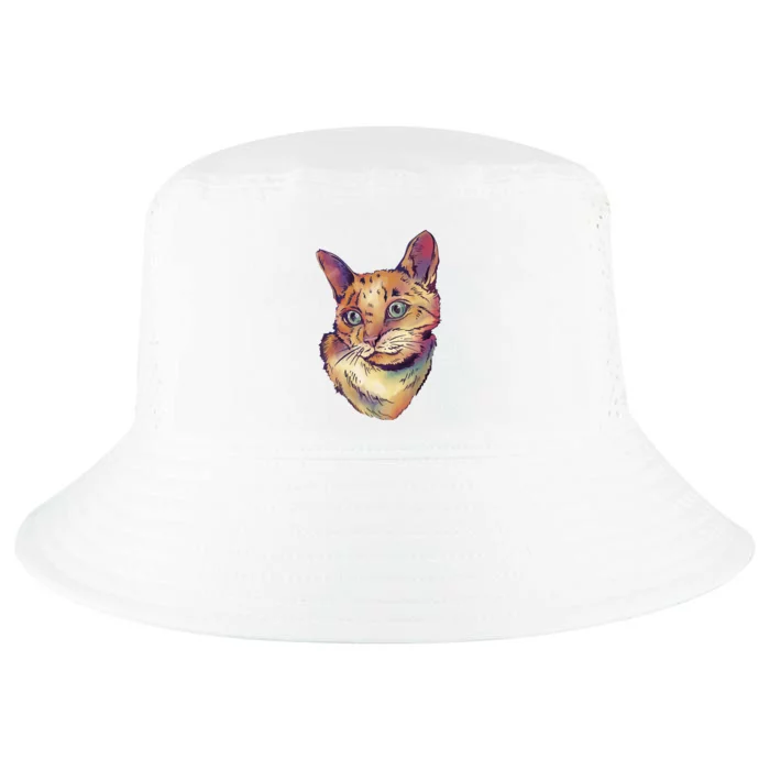 Watercolor Cute Cat Cool Comfort Performance Bucket Hat