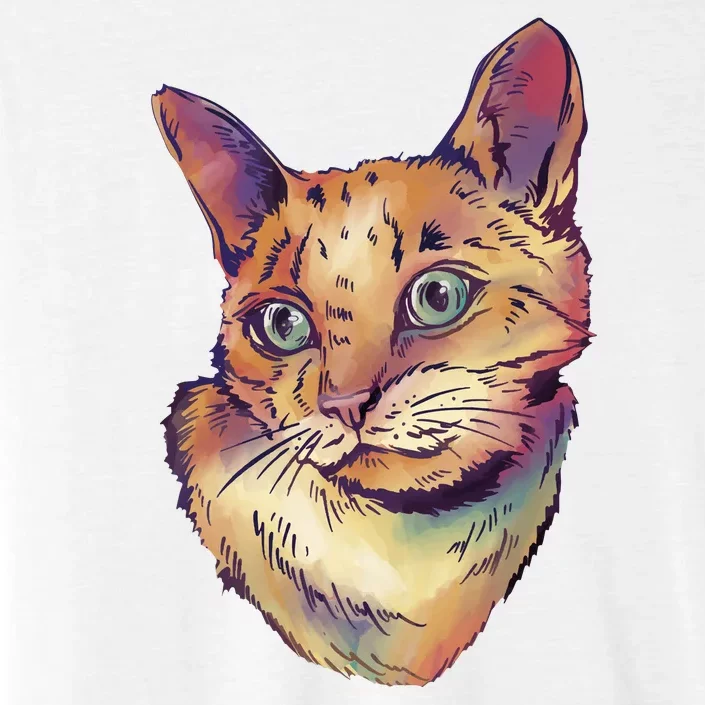 Watercolor Cute Cat ChromaSoft Performance T-Shirt