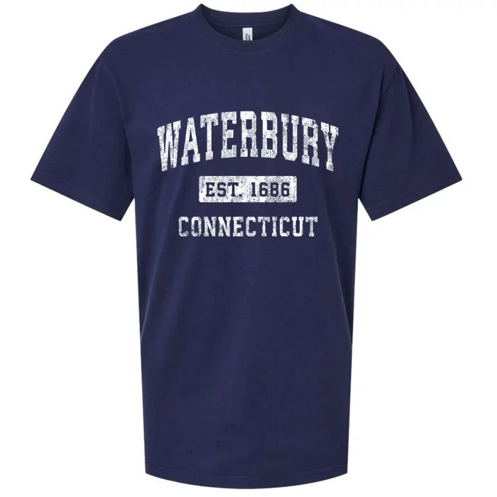 Waterbury Connecticut Ct Vintage Established Sports Design Sueded Cloud Jersey T-Shirt