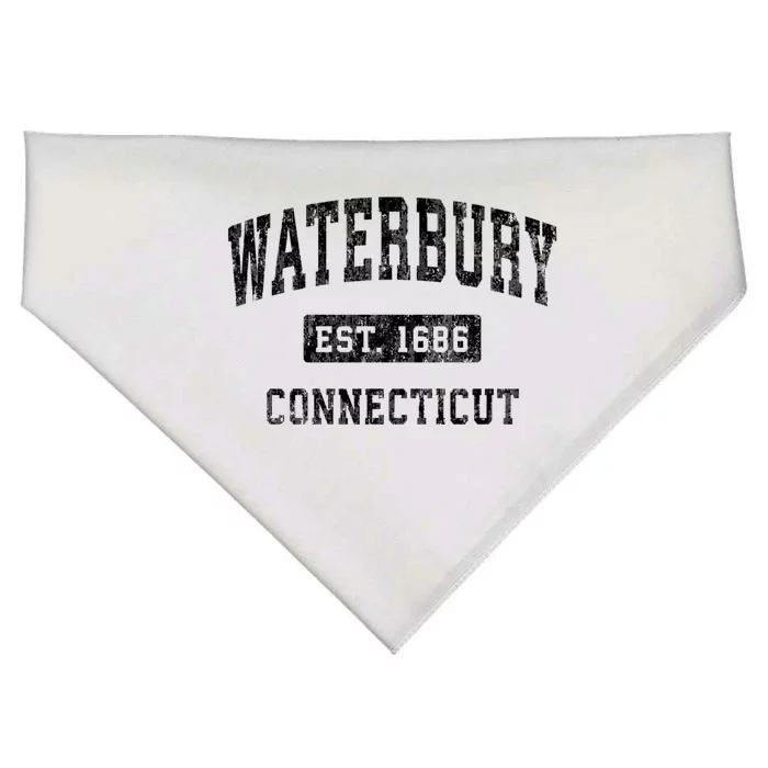 Waterbury Connecticut Ct Vintage Established Sports Design USA-Made Doggie Bandana