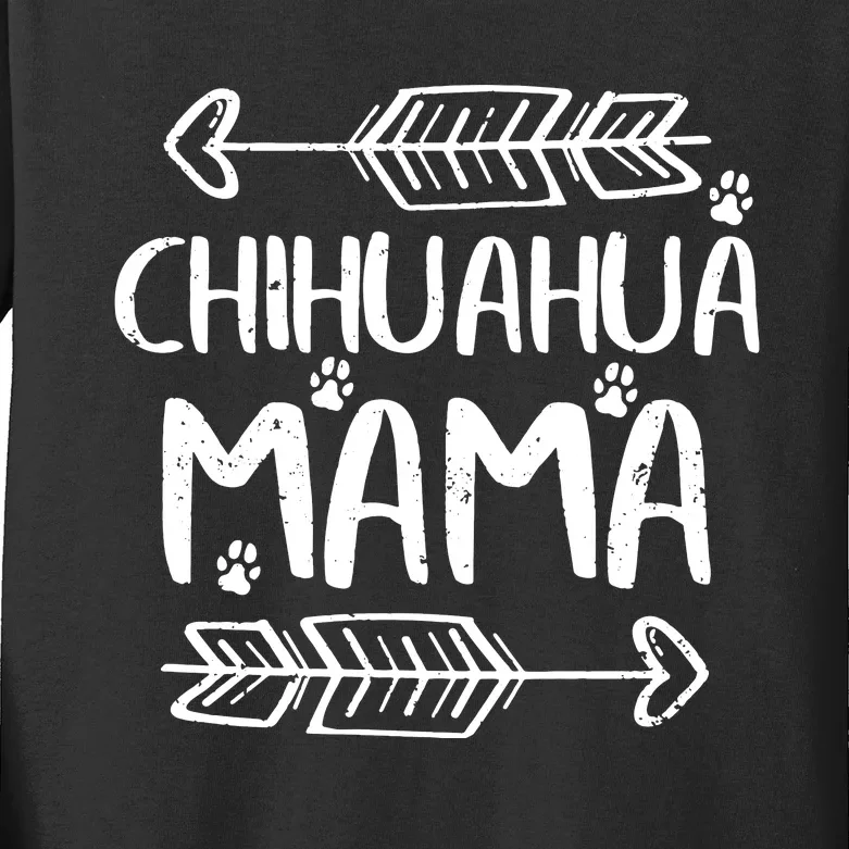 Womens Cute Chihuahua Mom Funny Dog Mom Gift Chihuahua Mama Tank Top Kids Long Sleeve Shirt