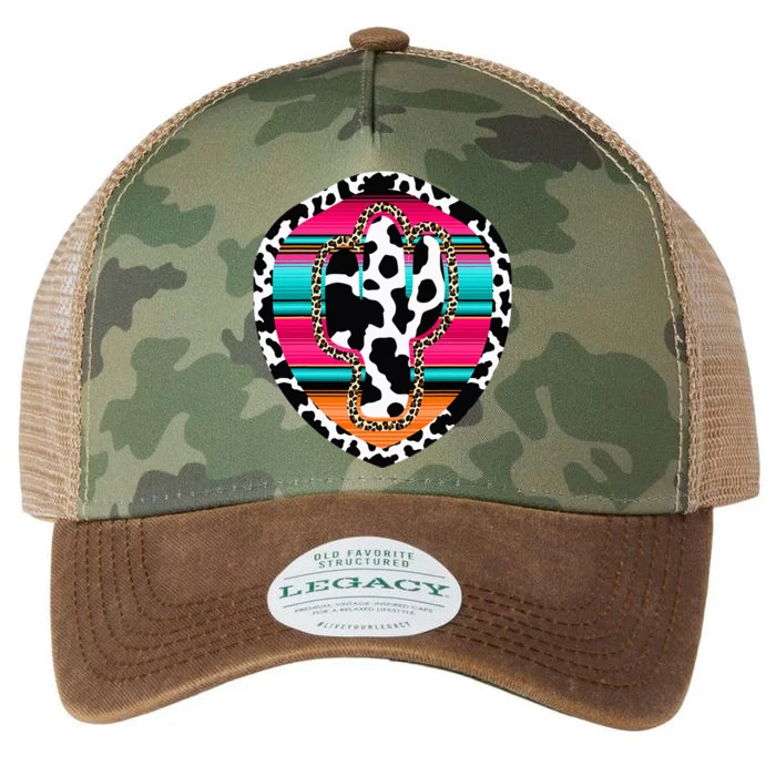 Western Cow Cactus Leopard Cheetha Serape Turquoise Pink Legacy Tie Dye Trucker Hat