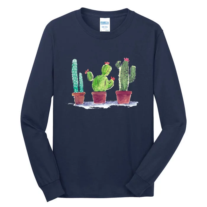 Watercolor Cacti Cactus Classic Tall Long Sleeve T-Shirt