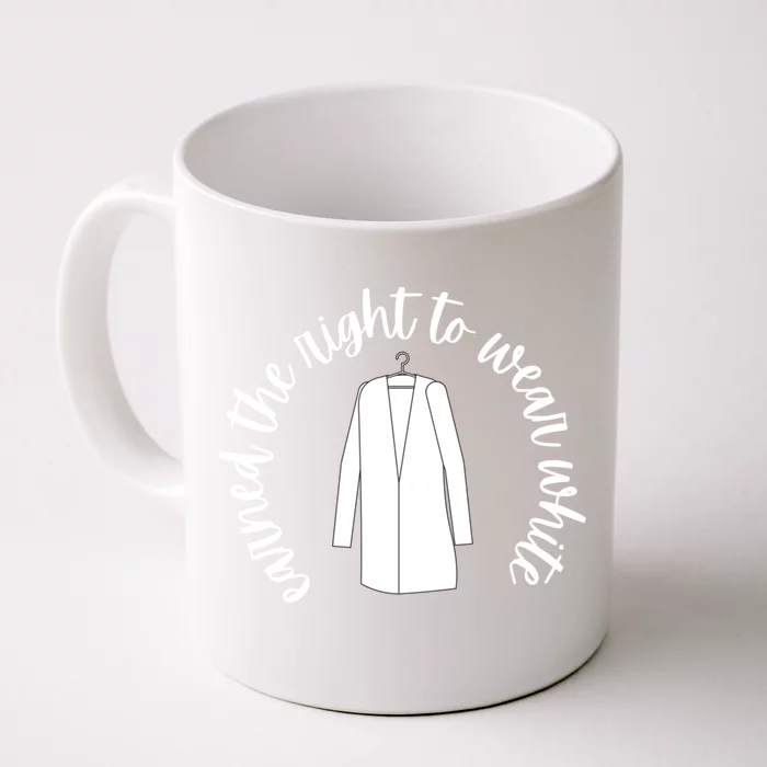 White Coat Ceremony Funny Gift Earned The Right To Wear White Cute Gift Front & Back Coffee Mug