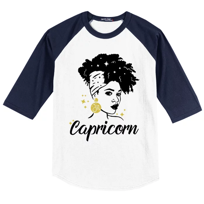 Wo Cute Capricorn Queen Zodiac Lover Messy Bun Gift Baseball Sleeve Shirt