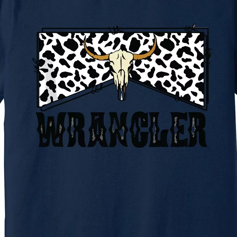 Wrangler Cowhide Cow Skull Cow Print Wrangler Tank Top Premium T-Shirt