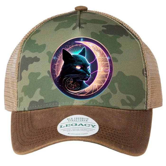 Witchy Celestial Cagift Crescent Moon Witches Familiar Gift Legacy Tie Dye Trucker Hat