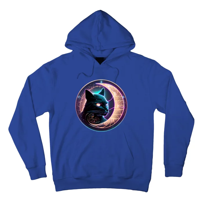 Witchy Celestial Cagift Crescent Moon Witches Familiar Gift Hoodie