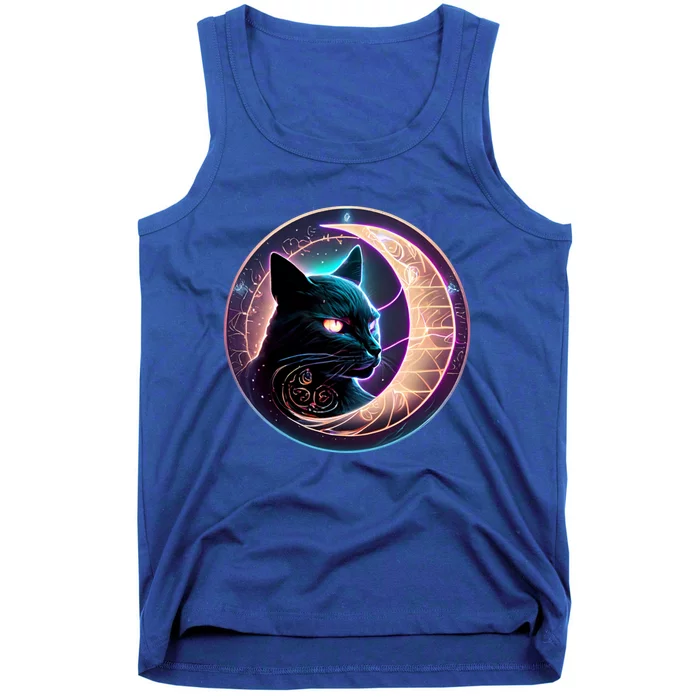 Witchy Celestial Cagift Crescent Moon Witches Familiar Gift Tank Top