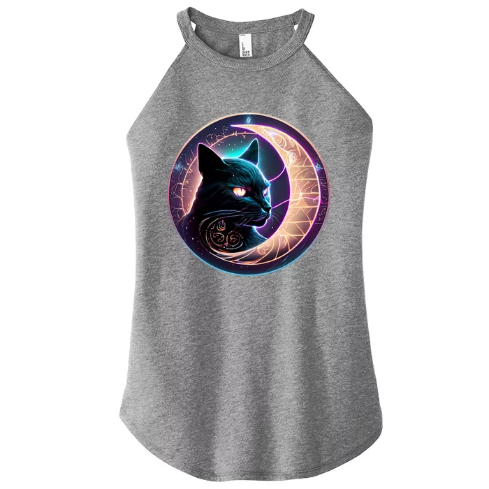 Witchy Celestial Cagift Crescent Moon Witches Familiar Gift Women’s Perfect Tri Rocker Tank