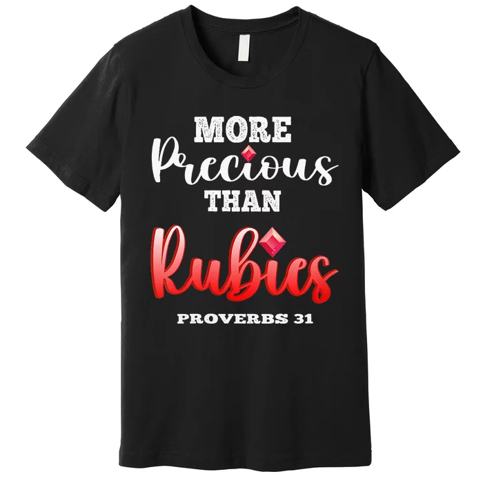 Womens CHRTISTIANDO Christian Faith Based Bible Quote Proverbs 31 Premium T-Shirt