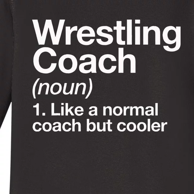 Wrestling Coach Definition Funny Sports Trainer Instructor Baby Long Sleeve Bodysuit