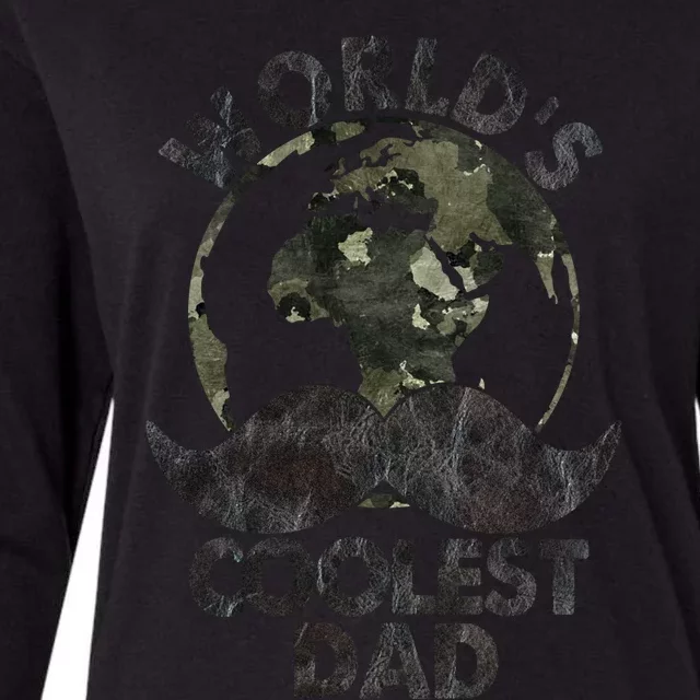 Worlds Coolest Dad Funny Fathers Day Meaningful Gift Womens Cotton Relaxed Long Sleeve T-Shirt